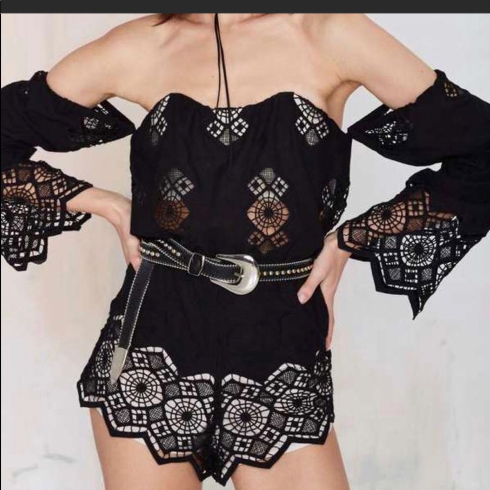 Stone cold black romper
